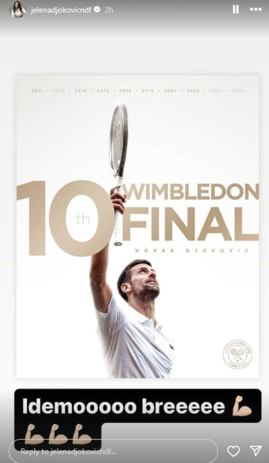 Oglasila se Jelena Đoković: Nije gledala Novaka sa tribina na Vimbldonu, a sada je poslala moćnu poruku (FOTO)