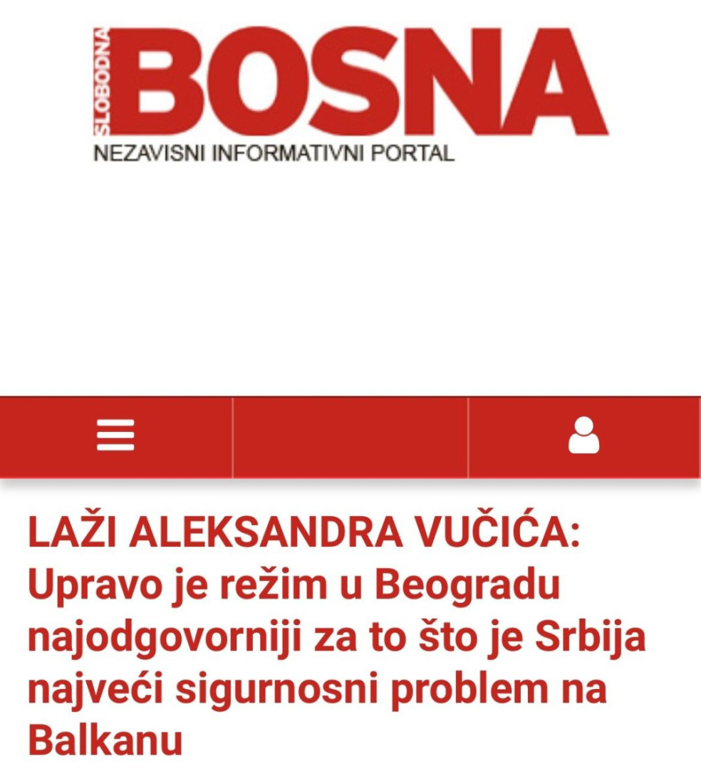 Ludački tekst islamističke Slobodne Bosne! Besni su jer im je Vučić po ko zna koji put sasuo istinu u lice (FOTO)