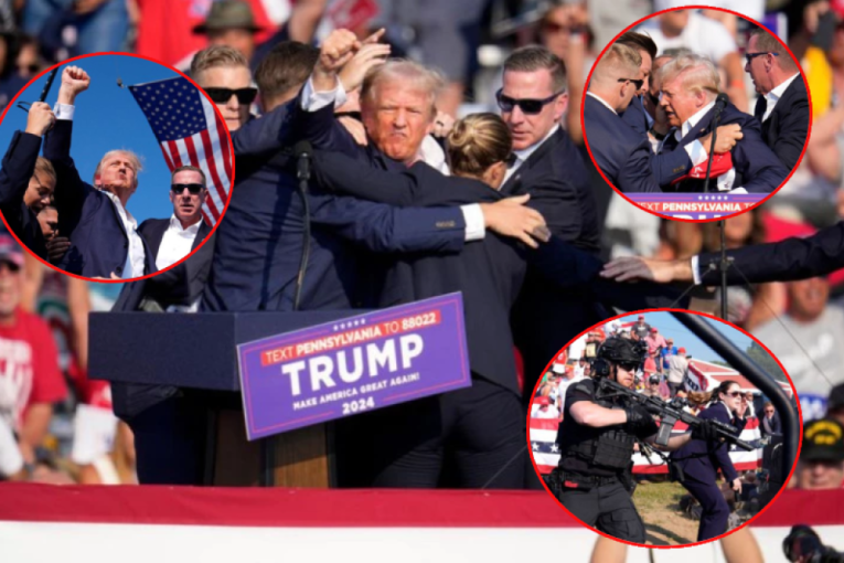 Detalji pucnjave na Trampovom skupu: Krvavog ga sklonili sa bine, napadač mrtav, šta sve do sada znamo o haosu u Americi!