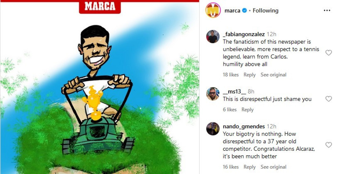 Španci, stidite se, zar ovako sa Novakom! Pogledajte karikaturu zbog koje su Đokovićevi navijači "poludeli" (FOTO)