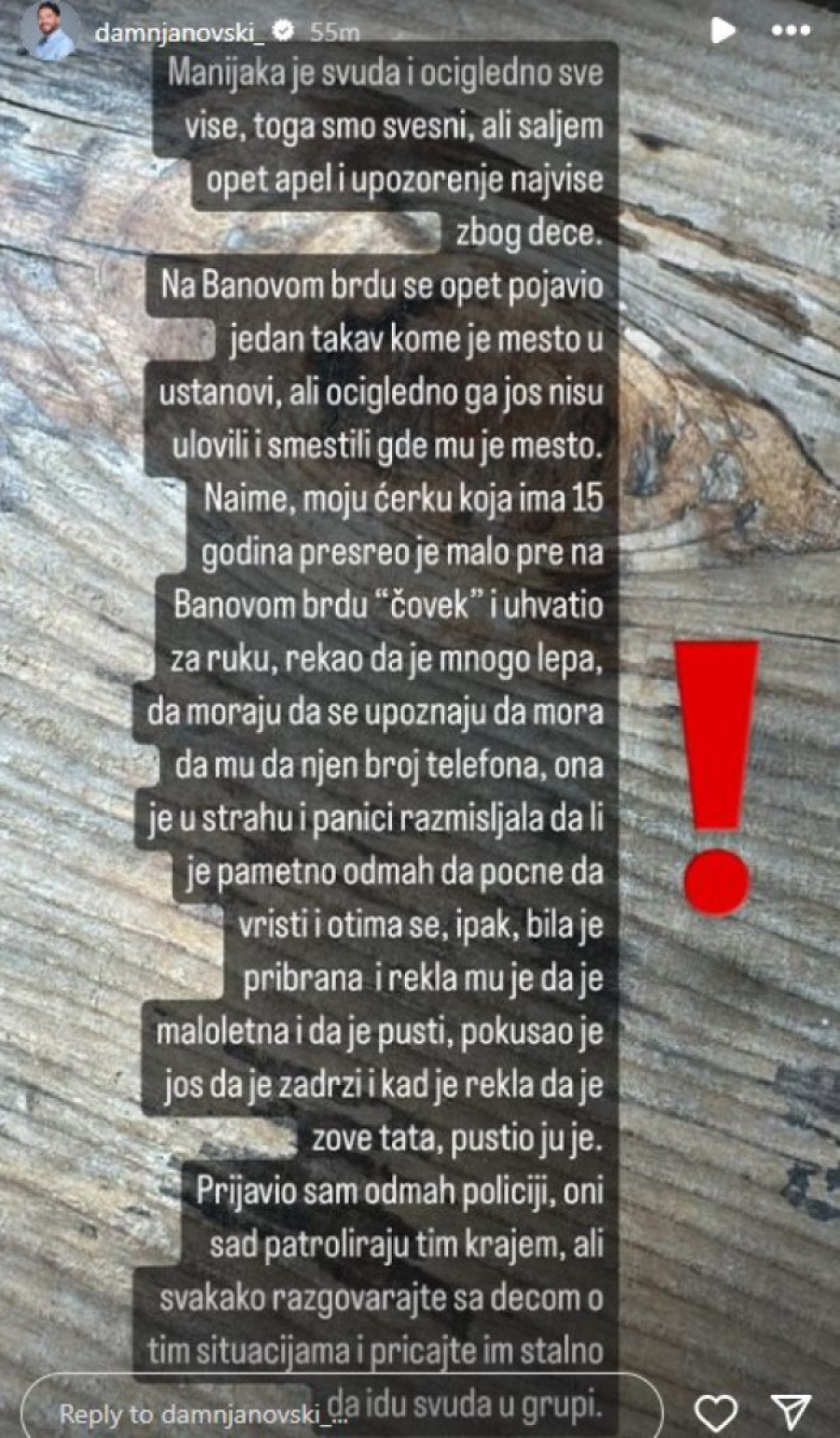 Glumac čiju je ćerku presreo manijak, po izlasku iz policije: Evo šta mu je rečeno, a i kako je devojčica