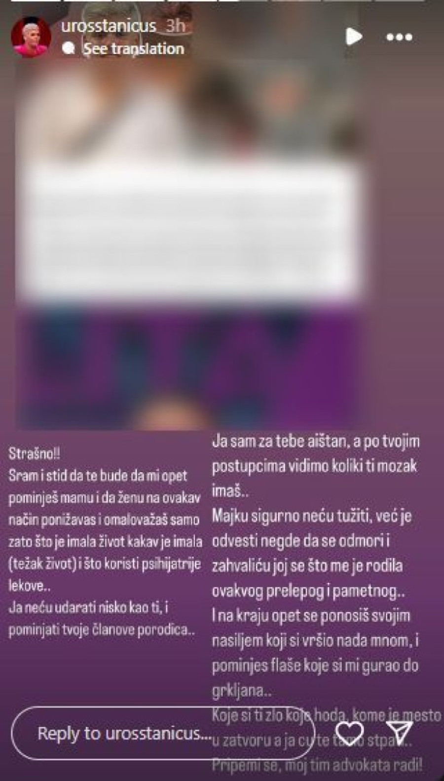 Uroš Stanić „zarežao" na Ša: Ti si zlo, mesto ti je u zatvoru, a ja ću te strpati tamo! (FOTO)