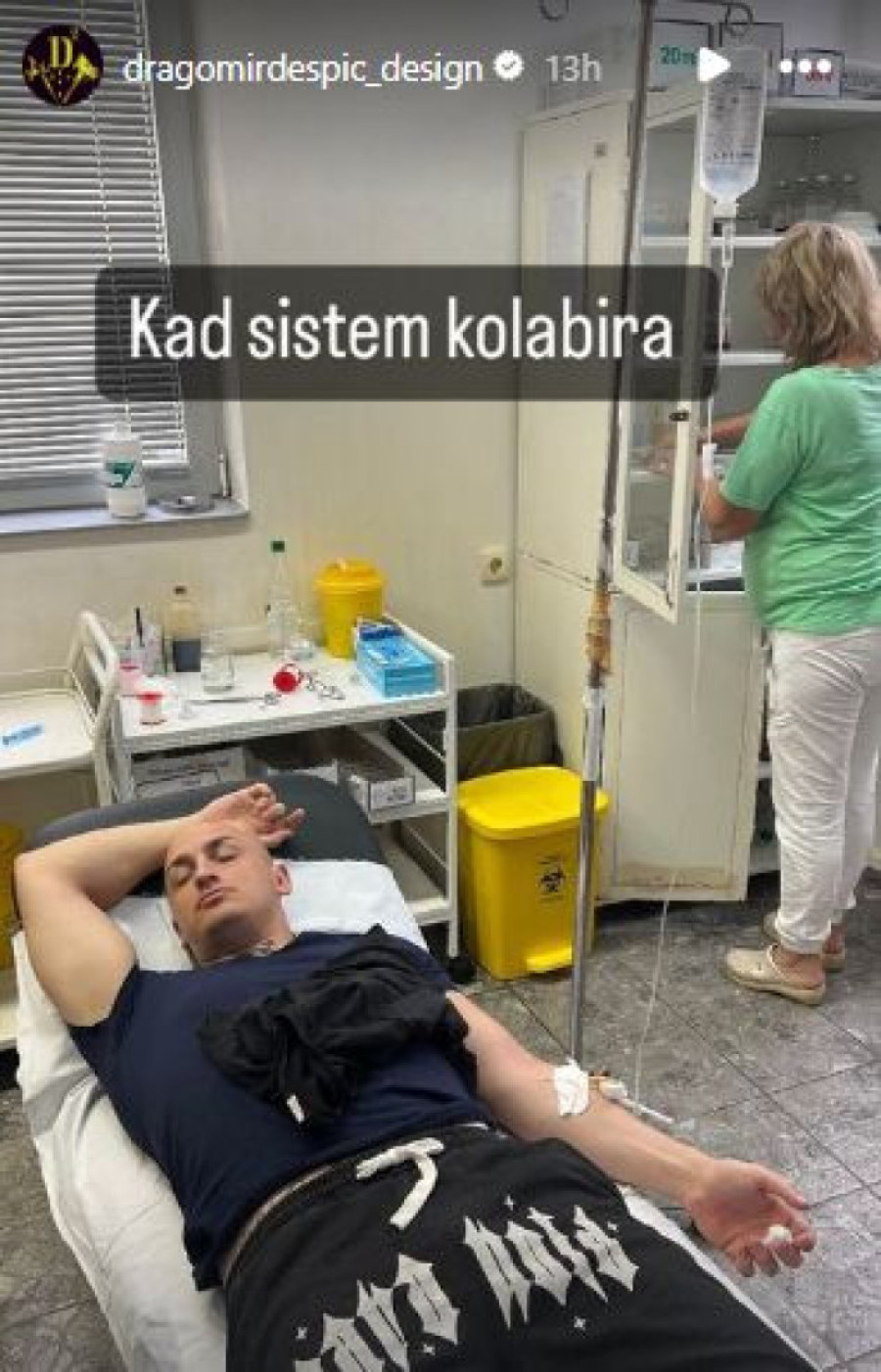 Desingerica "zaglavio" u bolnici: Ovim fotografijama zabrinuo je sve fanove! (FOTO)
