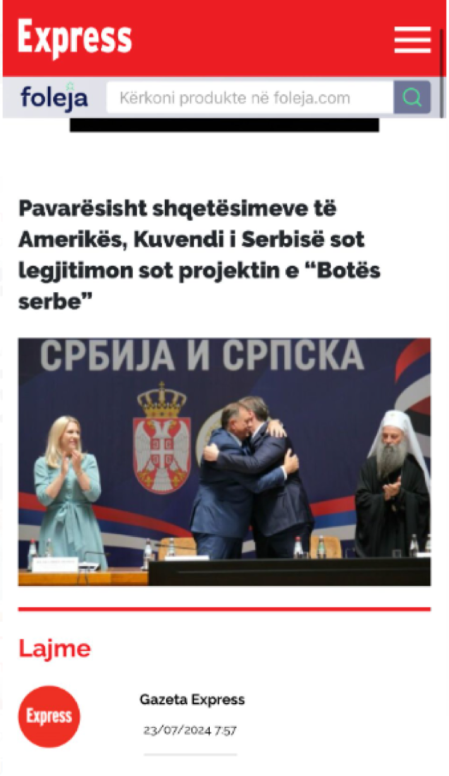 Kurtijevi mediji u očaju i panici: Danas se potvrđuje jačanje veza Srbije i Srpske, Vučić radi sve da osnaži jedinstvo srpskog naroda (FOTO)