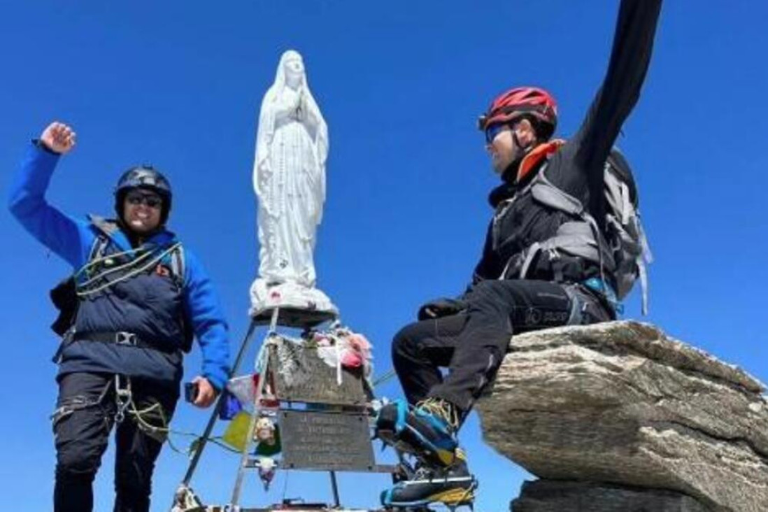 Miloš i Rastko se popeli na 4.000 metara: Srpski vatrogasci osvojili vrh Grand Paradiso na Alpima (FOTO)