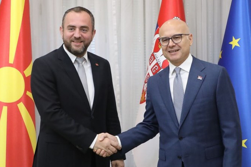 Premijer Vučević sa makedonskim ministrom policije Toškovskim o bilateralnim odnosima Srbije i Severne Makedonije