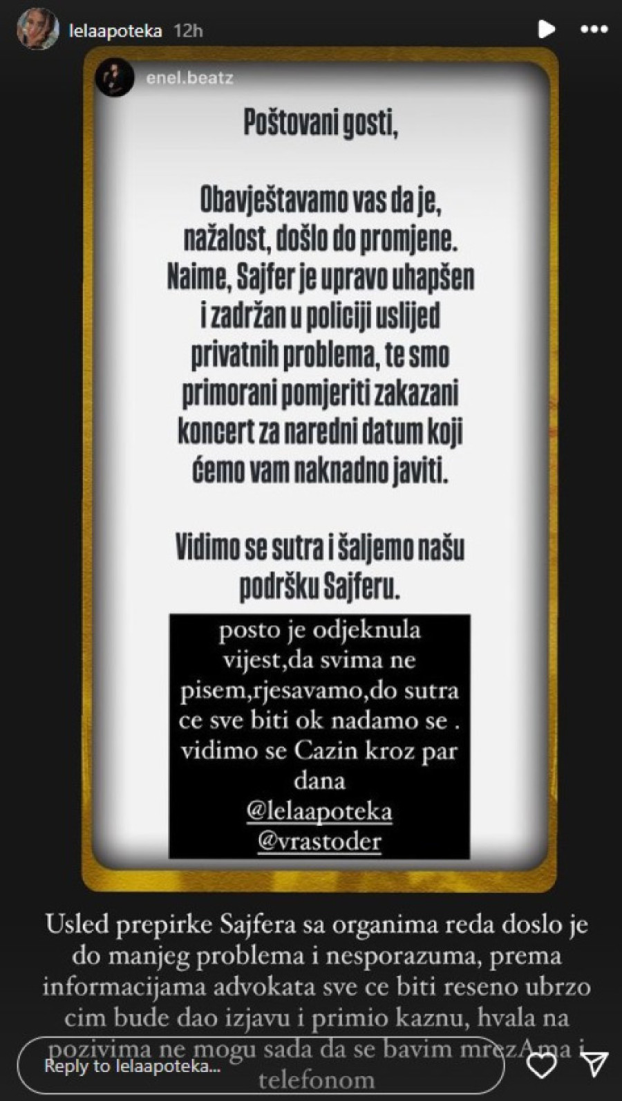 Reper uhapšen, oglasila se njegova supruga! Morao da otkaže nastup: Zadržan je u policiji