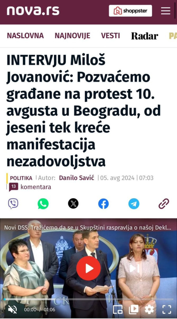 Jovanovića i Đilasa ne zanima litijum, već rušenje Vučića: Terzić reagovao na sraman intervju na Novoj S
