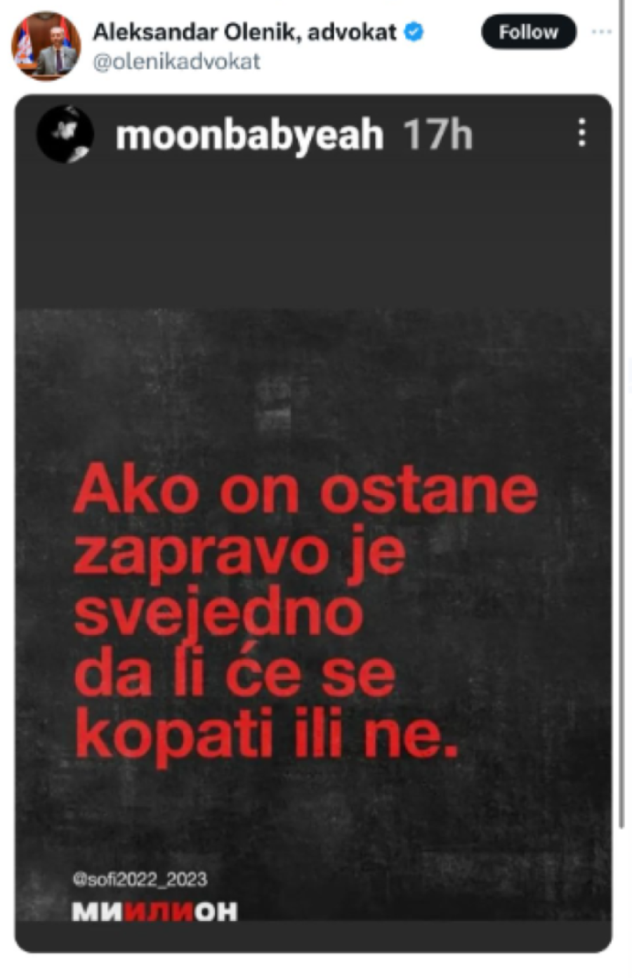 Olenik potvrdio prave namere NATO opozicije: Ne borimo se mi protiv rudnika, mi hoćemo Vučićevu glavu!