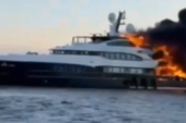 Zapalila se jahta turskog milijardera: Požar progutao i potopio plovilo vredno 15 miliona evra (VIDEO)