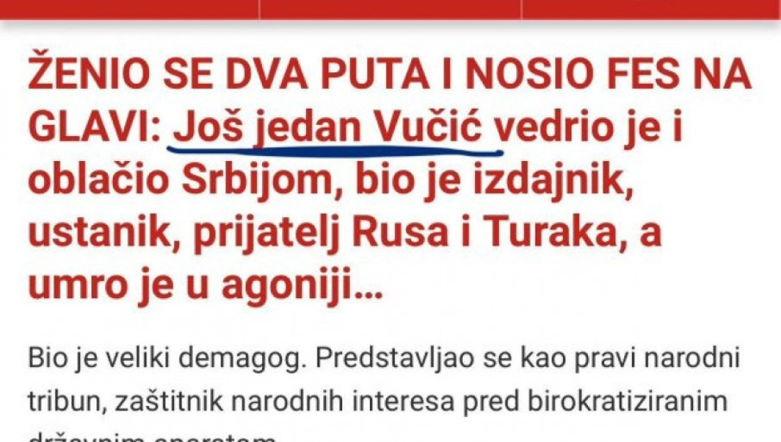 Islamisti iz "Slobodne Bosne" poludeli od mržnje prema Vučiću: Koriste i daleku prošlost da bi ga napali, smeta im njegovo prezime