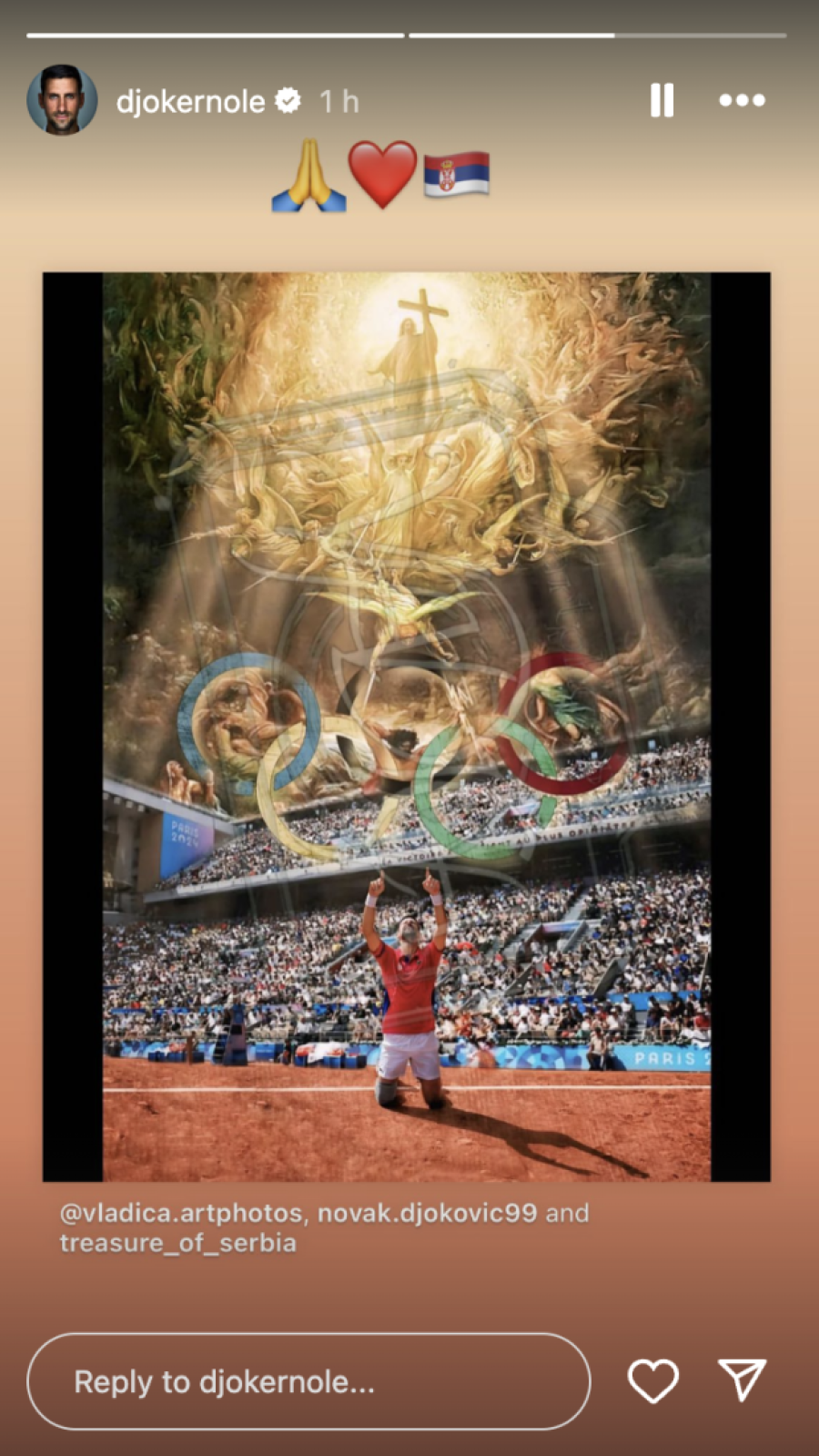 Nole se oglasio pred ponoć i čestitao veliki praznik svim pravoslavnim vernicima! (FOTO)