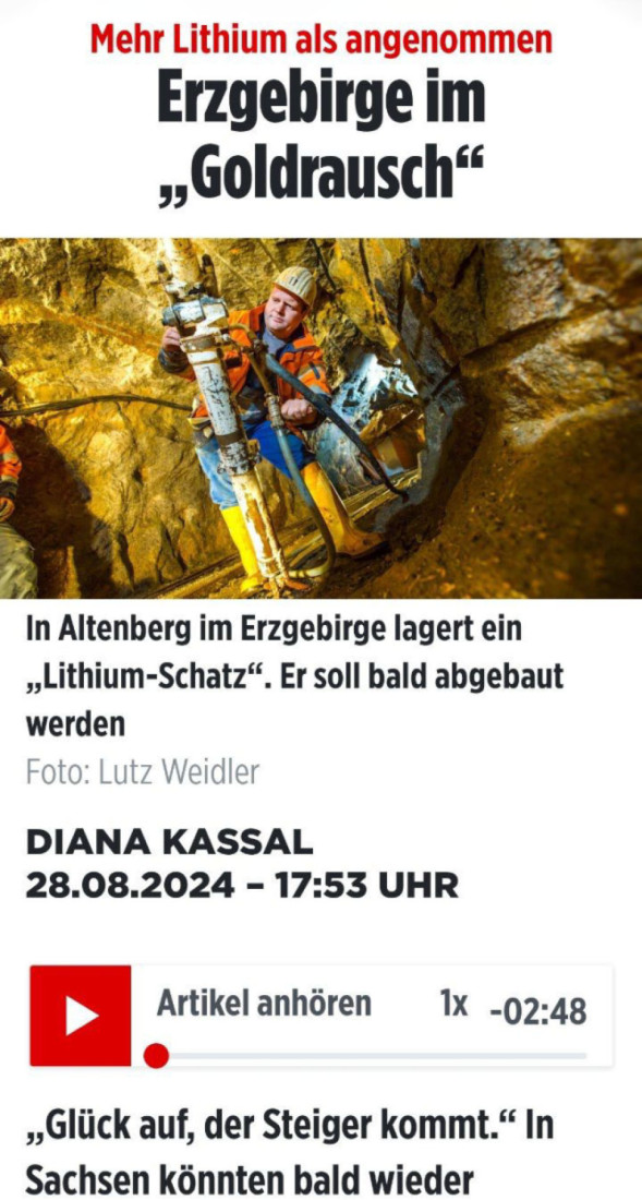 Nemačka se raduje: Kopaćemo litijum, imamo ga više nego što smo očekivali!