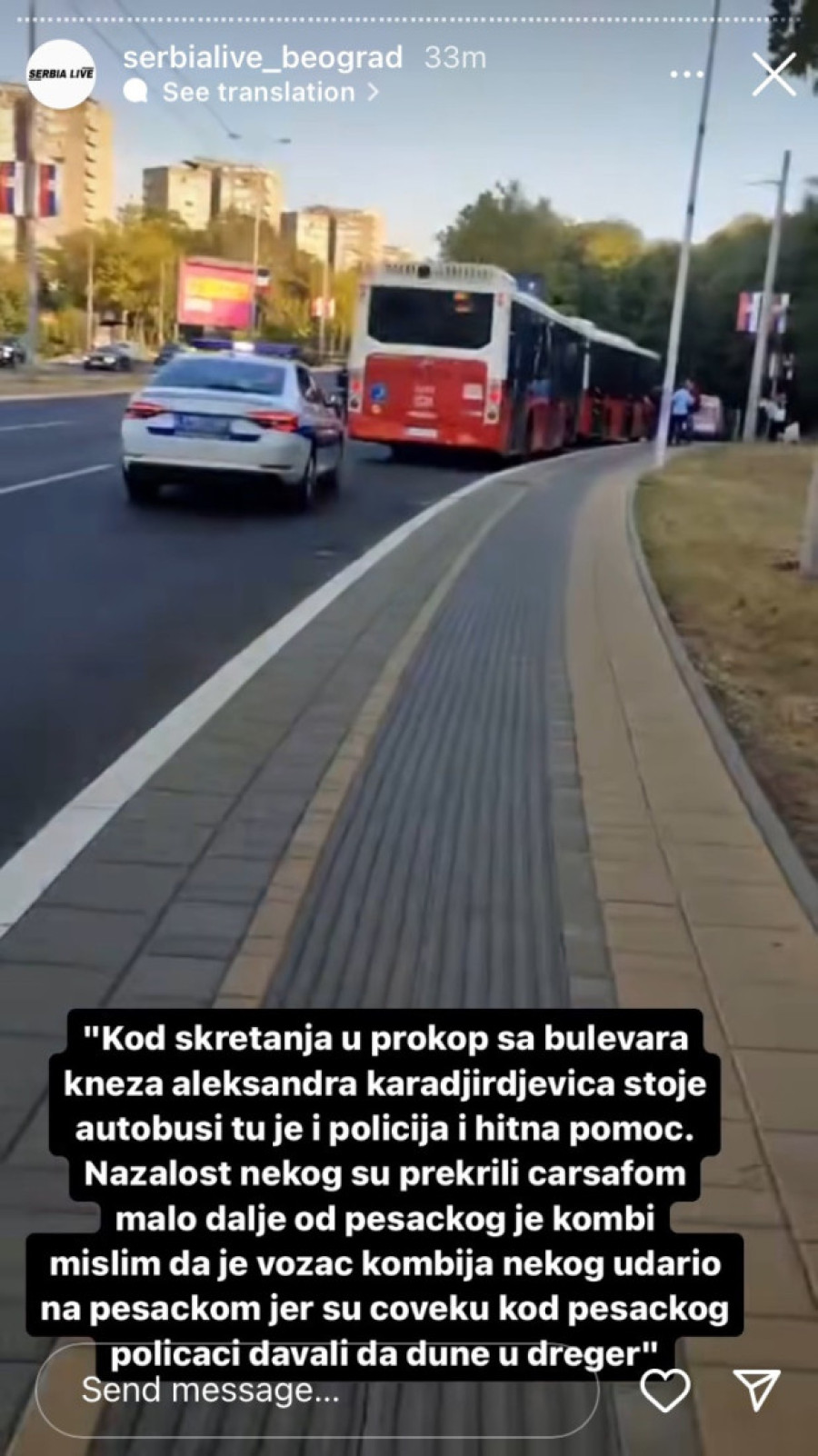 Teška saobraćajna nesreća u Beogradu: Žena poginula nakon što je pokosio kombi na pešačkom prelazu