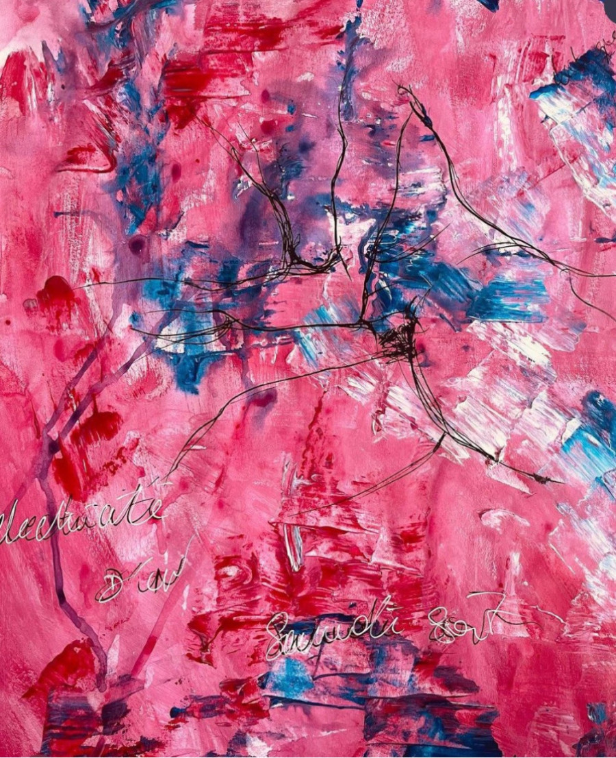 Uživanje u umetnosti uz ručak ili večeru: Francuska umetnica Mari Ue izlaže svoje velike radove na neočekivanom mestu u Beogradu (FOTO)