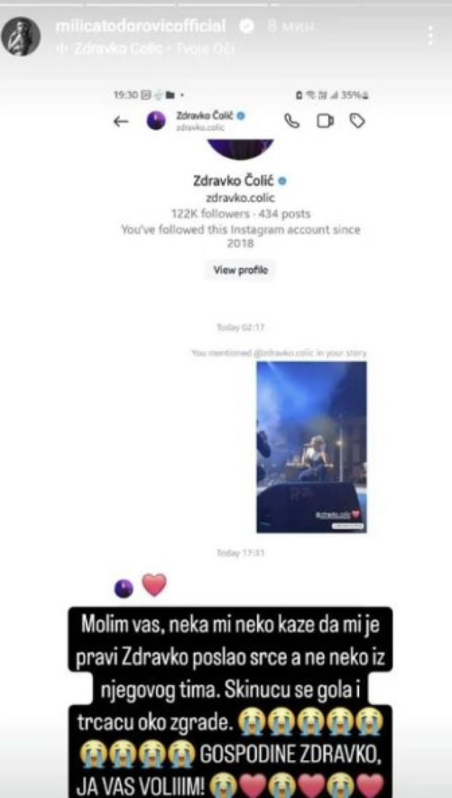 "Skinuću se gola i trčaću oko zgrade!" Milica Todorović šokirana zbog kolegine poruke, ne može da dođe sebi!