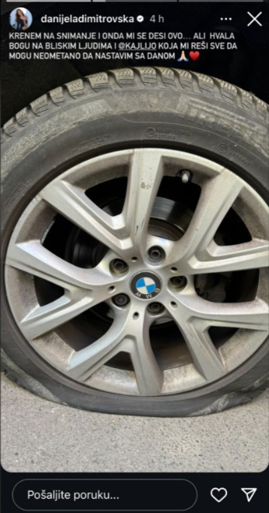 Danijela Dimitrovska doživela nezgodu na putu: Voditeljka se odmah oglasila - Krenem na snimanje i ovo mi se desi