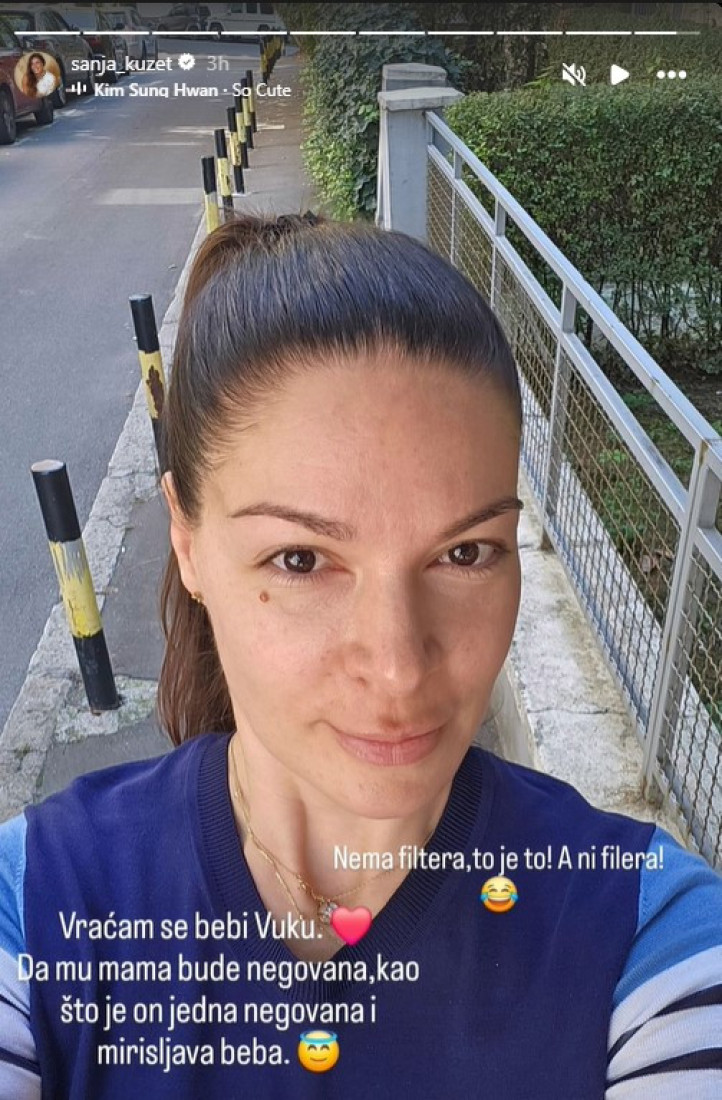 "Nema filtera, a ni filera!" Sanja Kužet objavila fotografiju bez trunke šminke: Oduševila svojim izgledom!