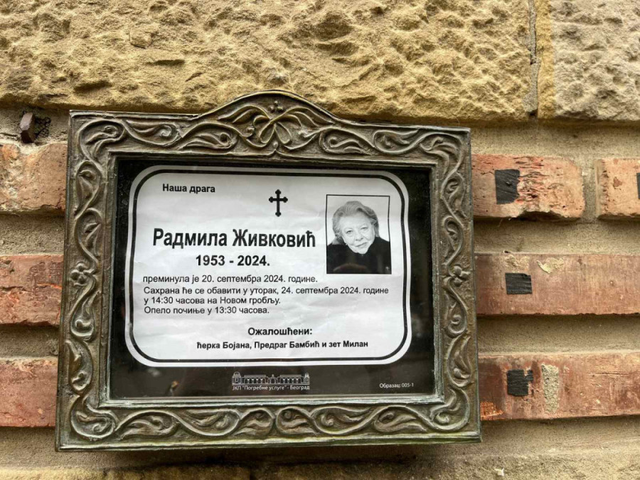 Poslednje zbogom Radmili Živković: Sahrana velike glumice u Aleji zaslužnih građana (FOTO/VIDEO)