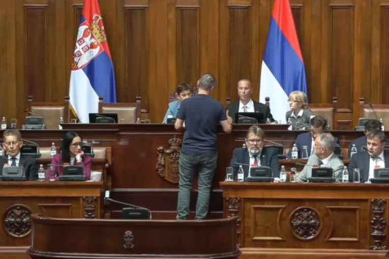 Ćuta divlja u Skupštini Srbije: Lažni ekolog prišao Ani Brnabić i počeo da se svađa, kamere snimile skandal