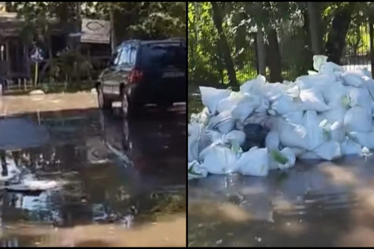 Dunav se izlio na Ribarcu! Poplavljen deo glavnog puta (VIDEO)