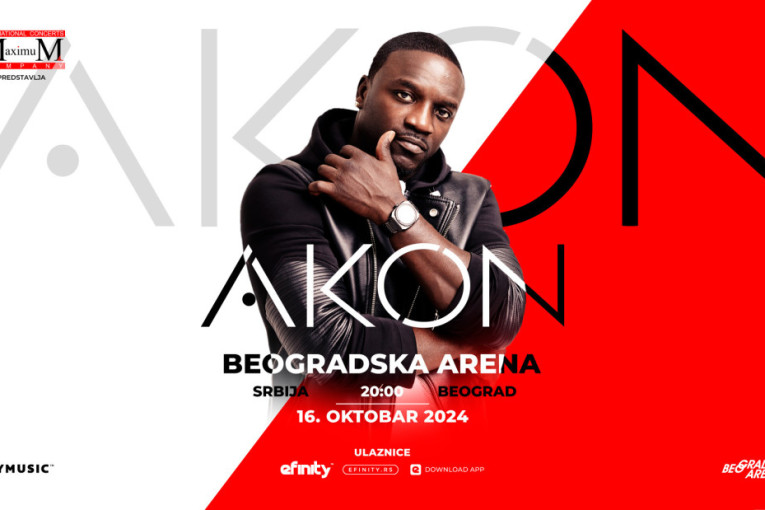 Dugoočekivani solo koncert legende hip-hop i R&B muzike AKONA, 16. oktobra u Beogradskoj areni! Ulaznice dostupne već DANAS