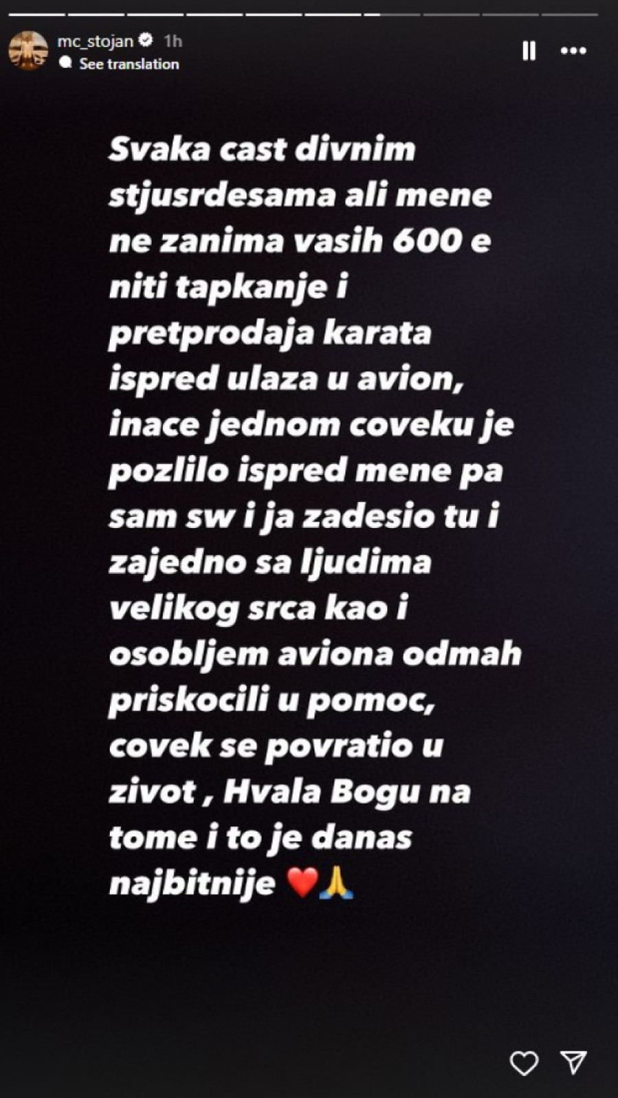 MC Stojanu nisu dozvolili da se ukrca na let: Reper napravio haos na aerodromu, ovo su detalji
