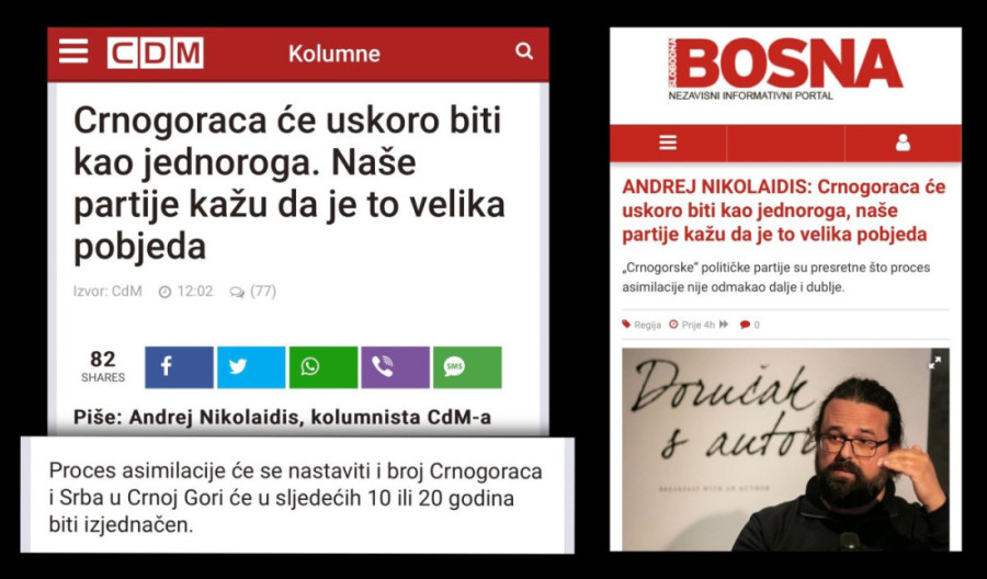 Uglas kukaju i leleču Milogorci i islamisti: Besni jer je u Crnoj Gori sve više Srba! (FOTO)