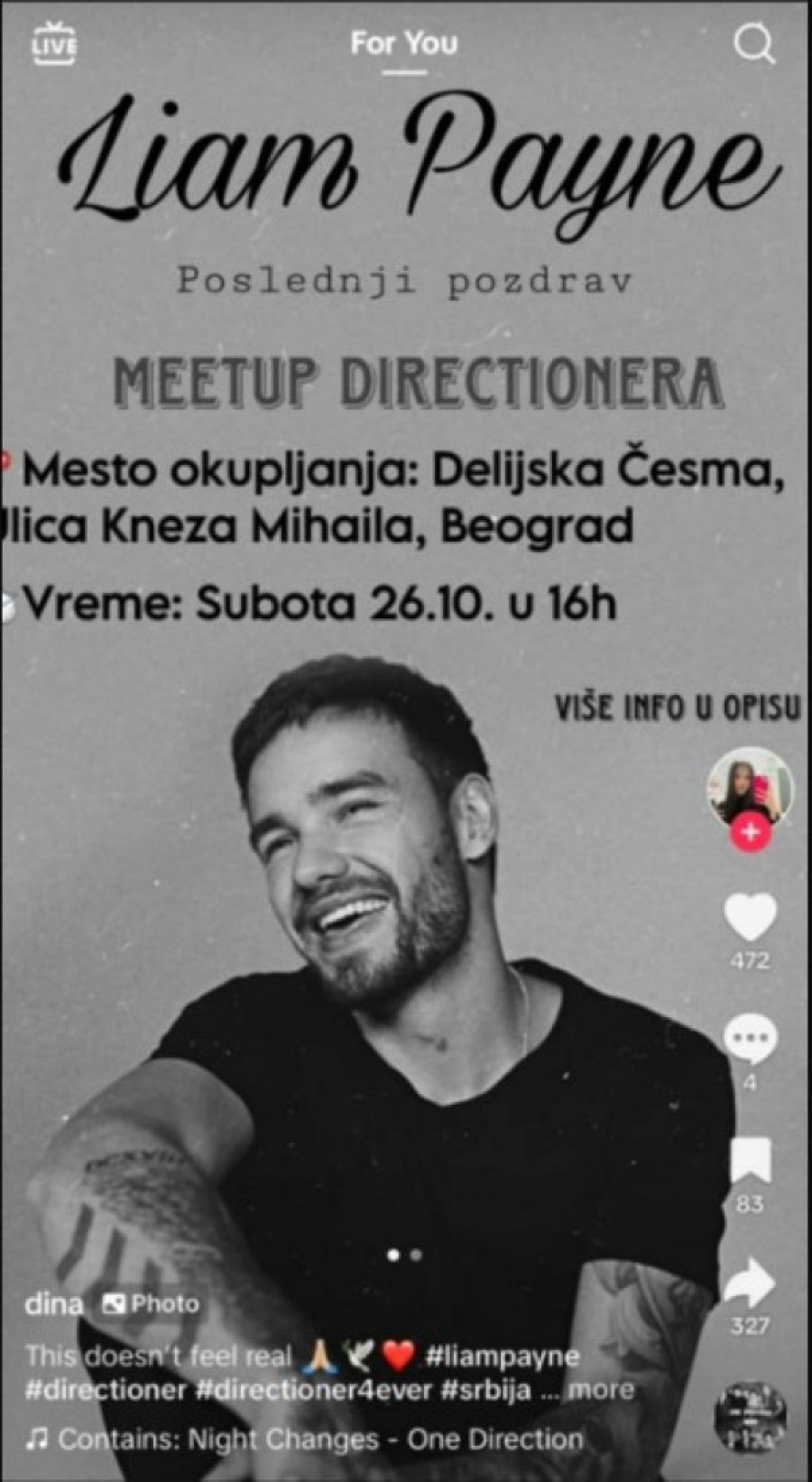 Fanovi iz Srbije se opraštaju od Lijama Pejna: Organizuje se okupljanje pevaču u čast