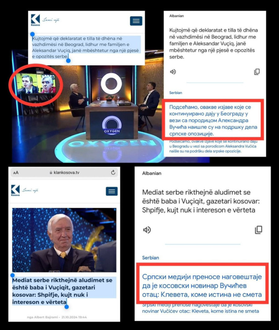 Kurtijevi mediji priključili se žestokim napadima na Vučićevu porodicu: Opozicija u Srbiji podržava linč majke srpskog predsednika! (FOTO)