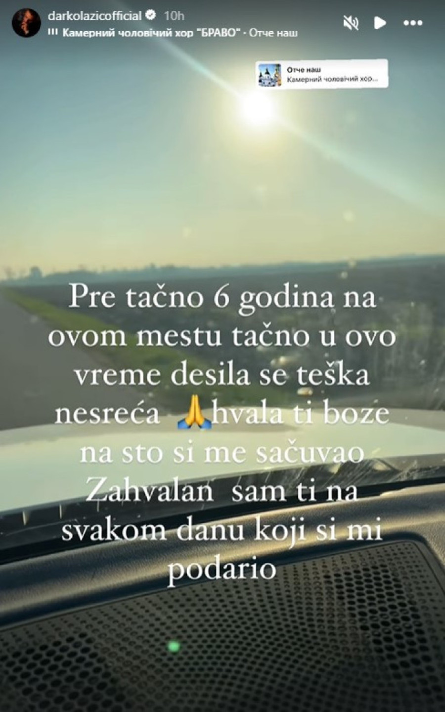 "Pre tačno šest godina, baš na ovom mestu"! Darko Lazić prošao putem gde je doživeo saobraćajku: Bio sam otpisan