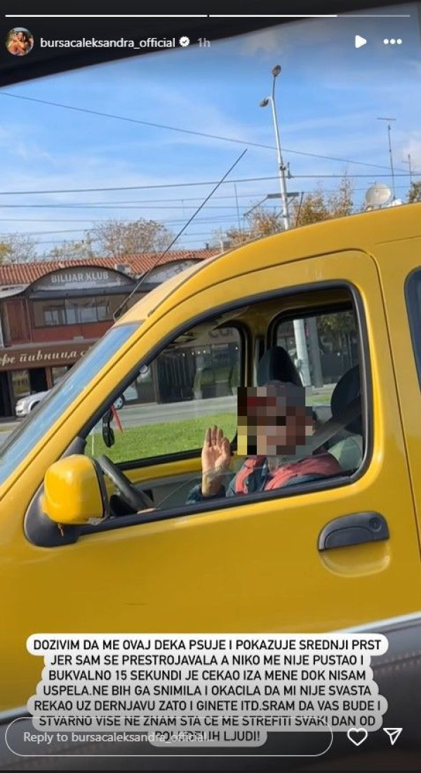"Psuje i pokazuje srednji prst!" Aleksandra Bursać doživela veliku neprijatnost: Sram da vas bude!