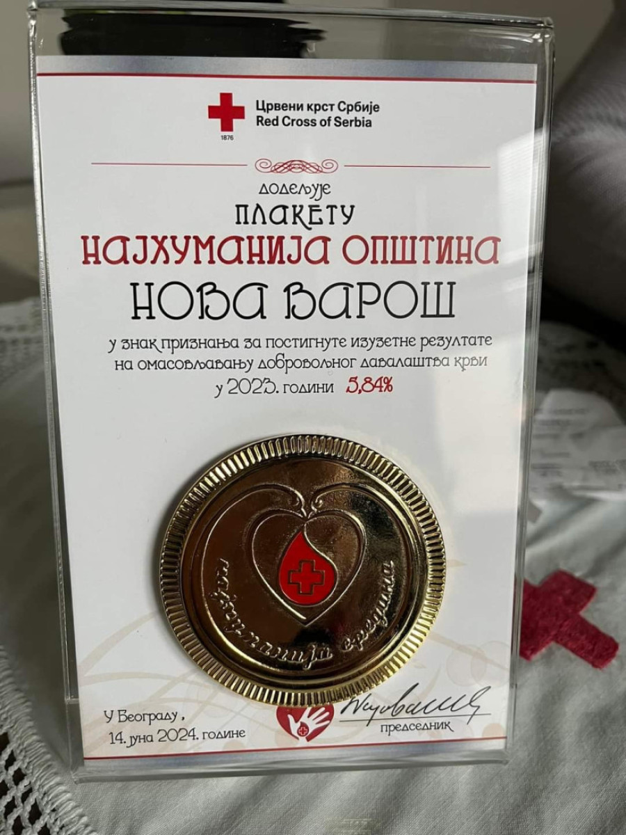 Mali po broju stanovnika, ali veliki po humanosti: Nova Varoš dobila plaketu za najhumaniju opštinu u Srbiji