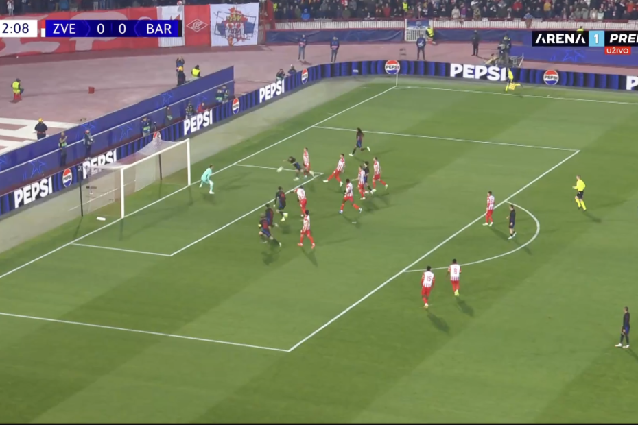 Zvezda primila gol iz prekida! Sjajan centaršut i samo korak zakašnjenja defanzivca bilo je dovoljno za 0:1 (VIDEO)