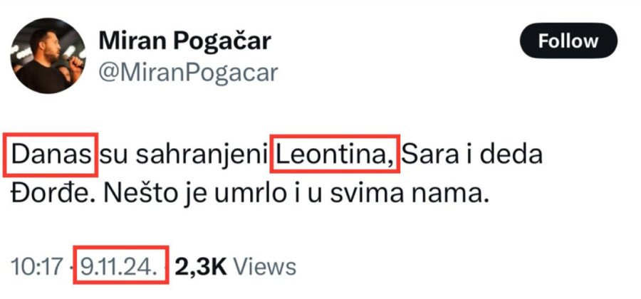 Opoziciju definitivno briga za stradale! Pogačar ne zna ni kako se poginuli zovu, ni kad su sahranjeni