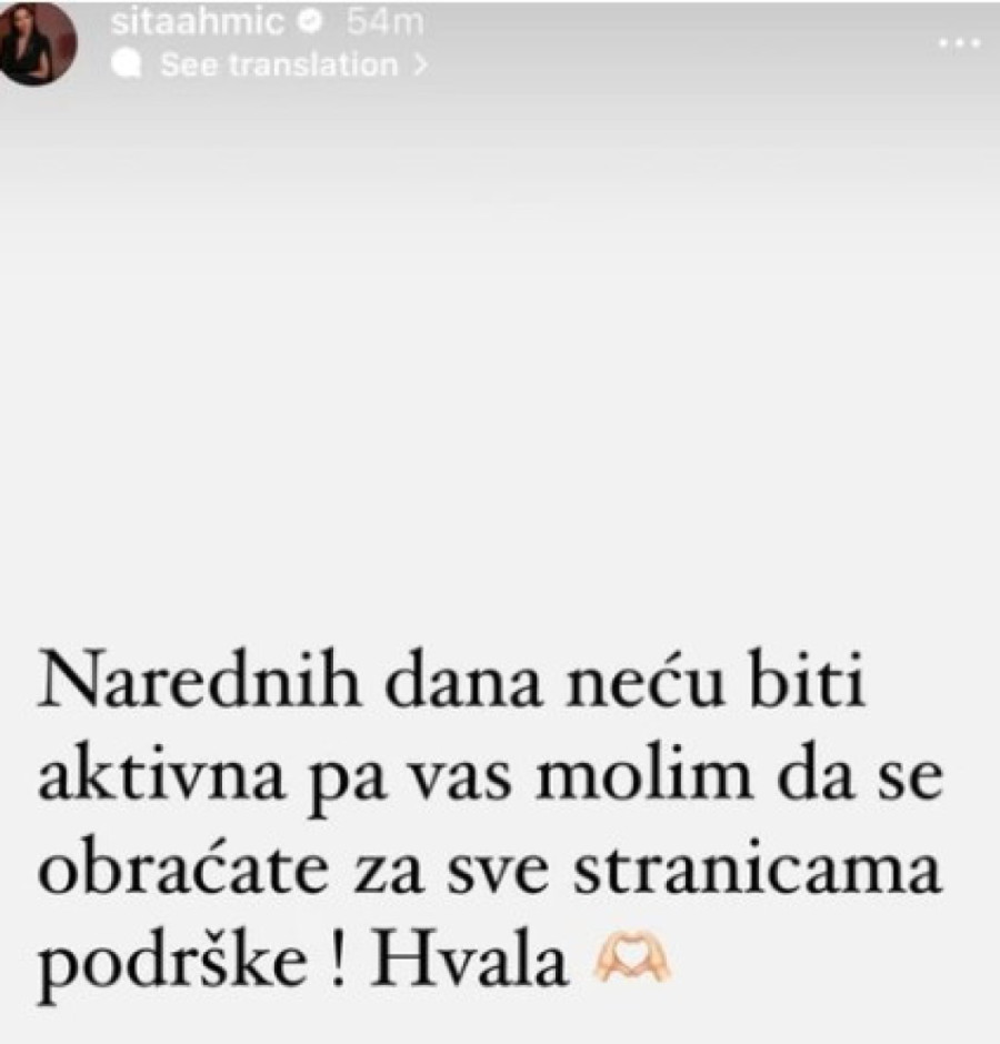 Sita Ahmić se oglasila! Nakon porodične tragedije donela važnu odluku, Aneli još uvek ništa ne zna!