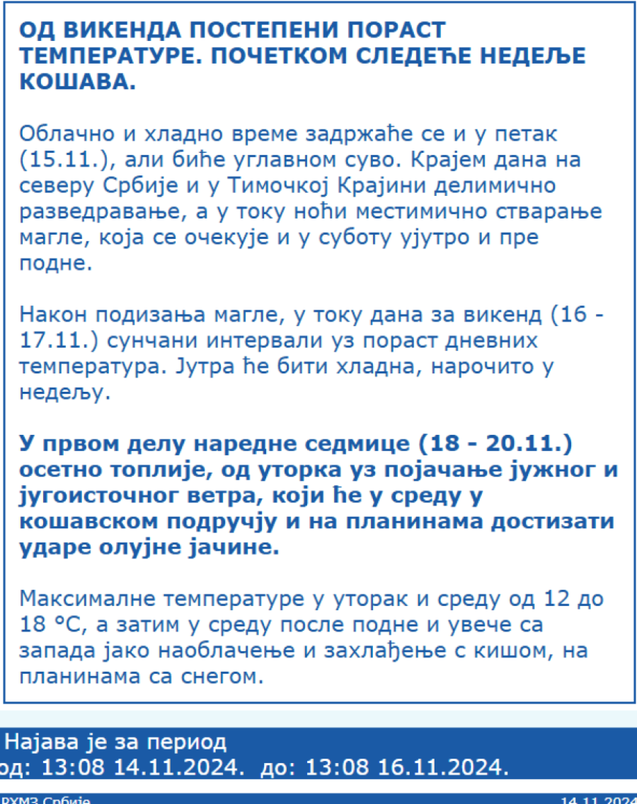 Vremenski rolerkoster pred Srbijom! RHMZ najavljuje snažne promene, temperatura i do 18 stepeni, stižu olujni vetrovi i sneg