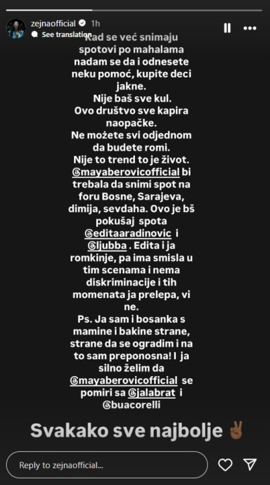 "Idi u Bosnu, pa snimaj!" Zejna žestoko udarila na Maju Berović: Diskriminišeš Rome