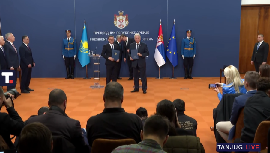 "Bili ste iskreni prijatelj Srbije i kada nije bilo lako" Vučić sa predsednikom Kazahstana: Očuvanje mira je od suštinskog značaja (VIDEO)