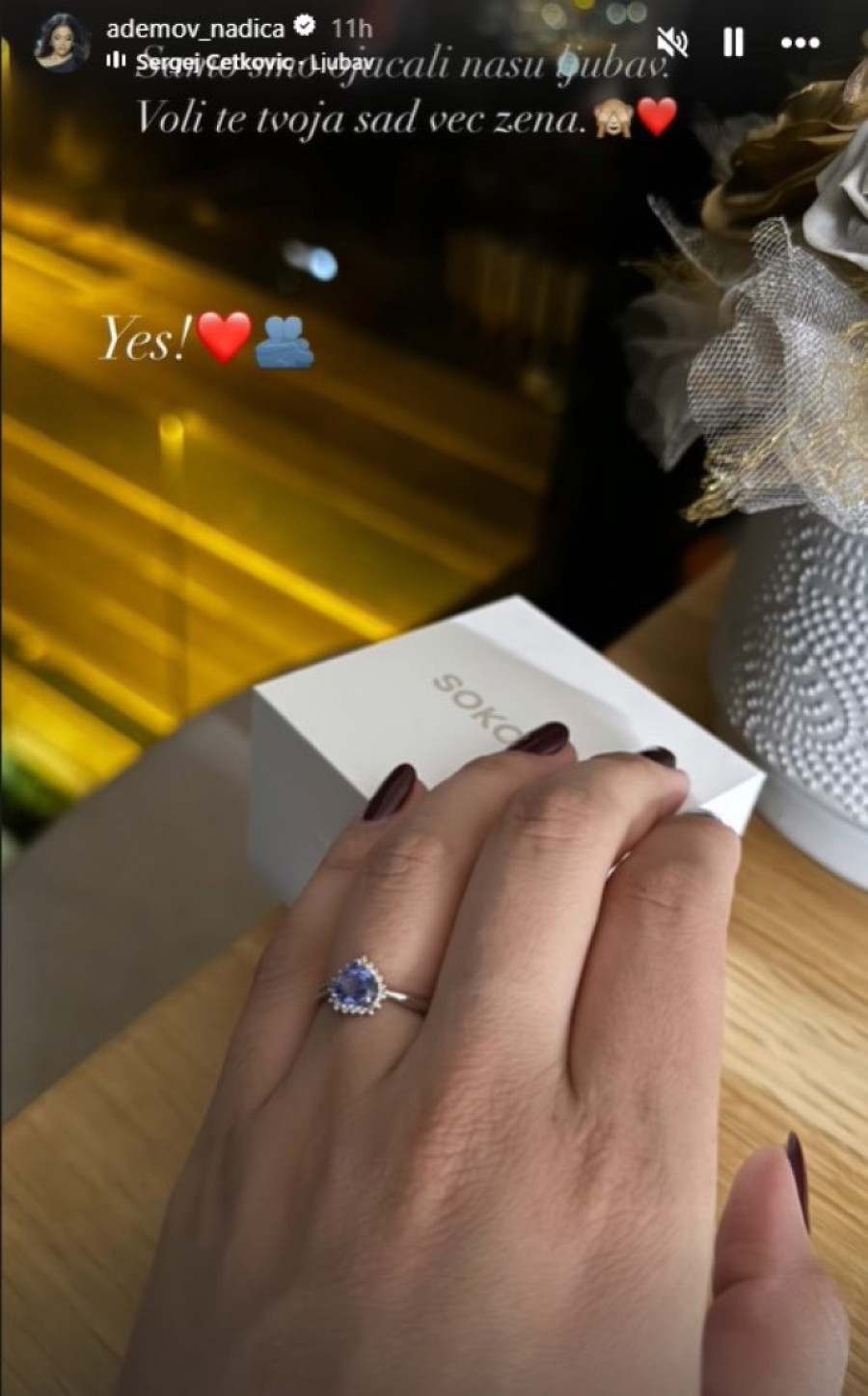 Verila se Nadica Ademov! Ovakav skupoceni prsten još niste videli: Učvrstili smo ljubav (FOTO)