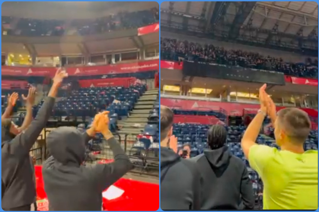 Igrači Partizana nisu zaboravili na Grobare! Kad se ispraznila hala, počelo je slavlje u Areni (VIDEO)