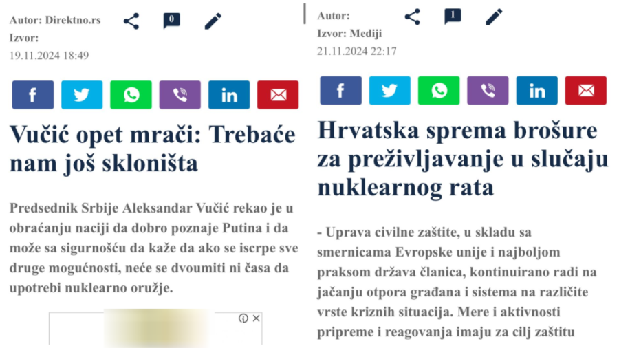 Dvostruki aršini antisrpskog medija iz Beograda: Pre dva dana objavili da Vučić “paniči”, a kad objave ustaše, onda je to “spremna država