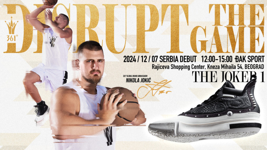 „Joker 1“ stiže u Beograd! Patike koje je dizajnirao Nikola Jokić ekskluzivno u Đak Sportu