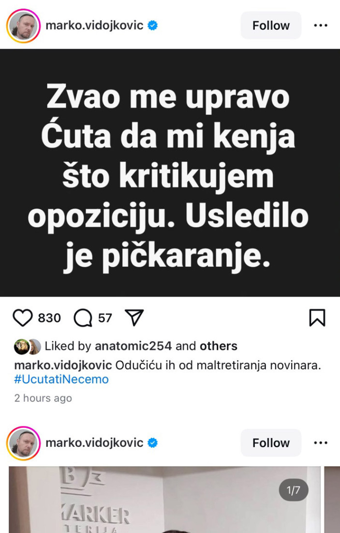 Odučiću ih od maltretiranja novinara! Razdor među opozicionarima: Ćuta i Vidojković u klinču, pale teške reči! (FOTO)