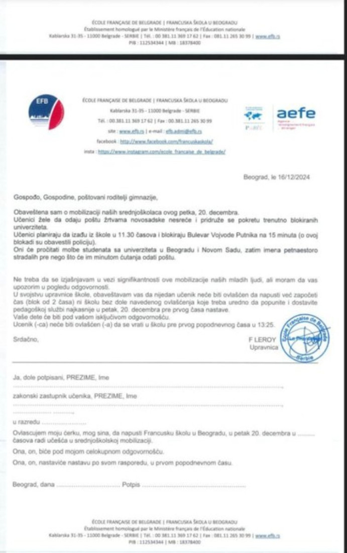 Francuska škola: Roditelji da preuzmu odgovornost za decu na ulici (FOTO)