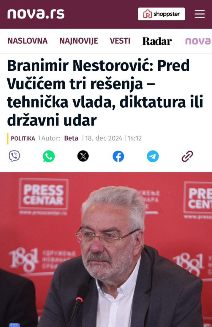Lažni patriota skinuo masku! Nestorović i zvanično podržao obojenu revoluciju i Majdan u Srbiji!