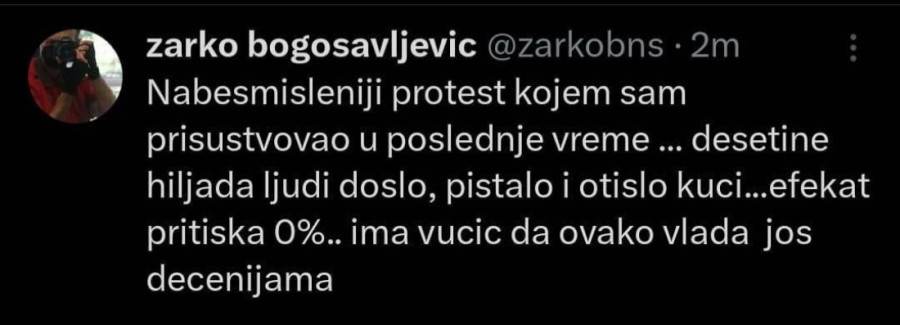 "Ovo je najbesmisleniji protest kojem sam prisustvovao": Čak je i građanima jasno da su politički protesti bez cilja! (FOTO)