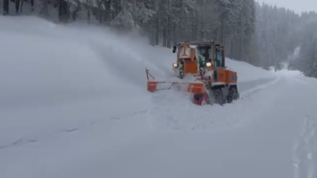 Potpuno zavejana kritična tačka na Goliji, vetar pravi nanose visine i do dva metra: Teška borba putara sa smetovima (VIDEO)