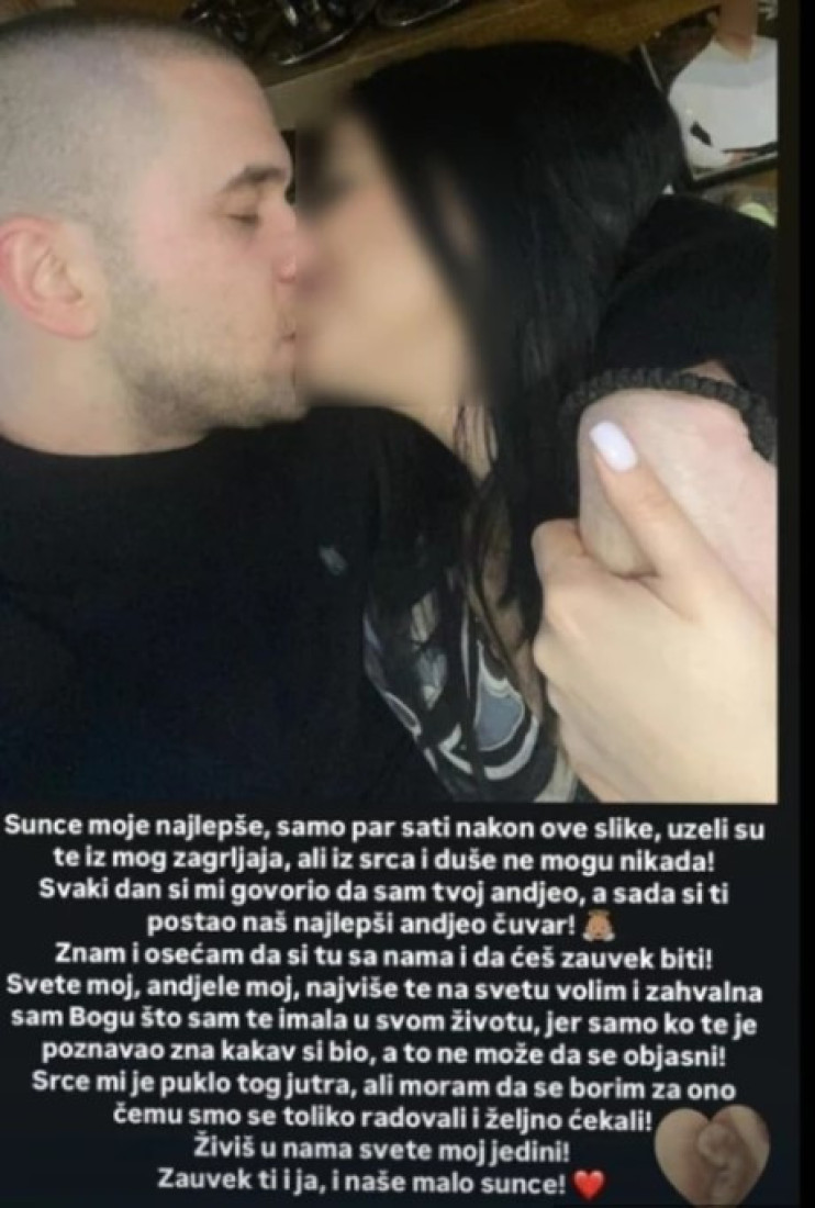 Trudna verenica ubijenog Nikole Stankovića objavila poslednju sliku pre ubistva: "Zauvek ti, ja i naše malo sunce"