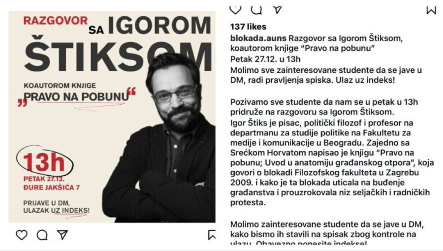 Hrvatski politički filozof uči naše studente kako da izazovu građanski rat: Dokaz da hrvatska služba stoji iza protesta (FOTO)